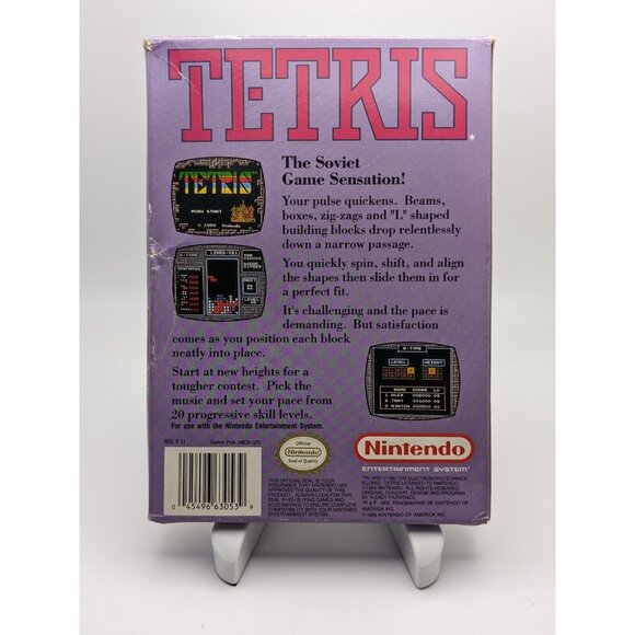 Tetris (Nintendo NES, 1985) CIB w/ Box, Cart, Sleeve, Manual ~ Tested & Works - Picture 2 of 12